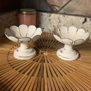 Two Vintage Pedestal Tray